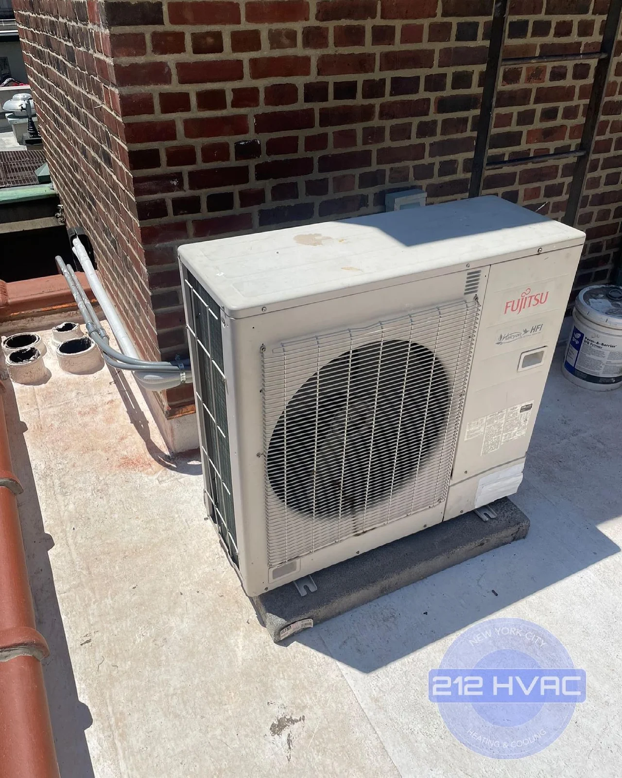 Outdoor condensing-unit relocation project.