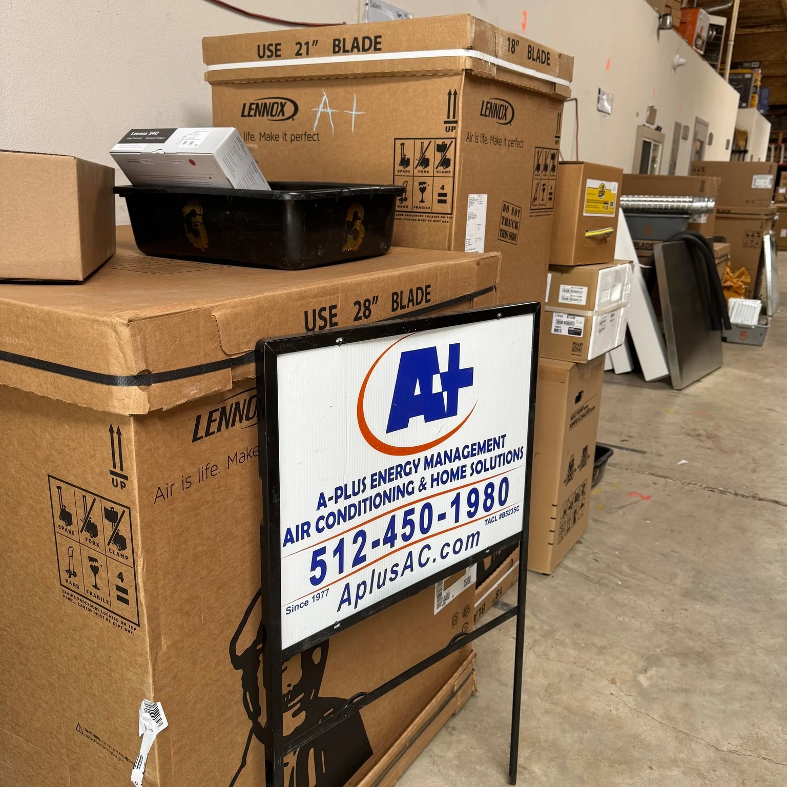 Equipment staged for installation