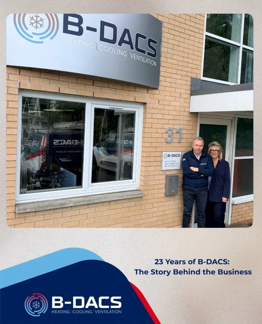 B-DACS representatives outside the company premises.