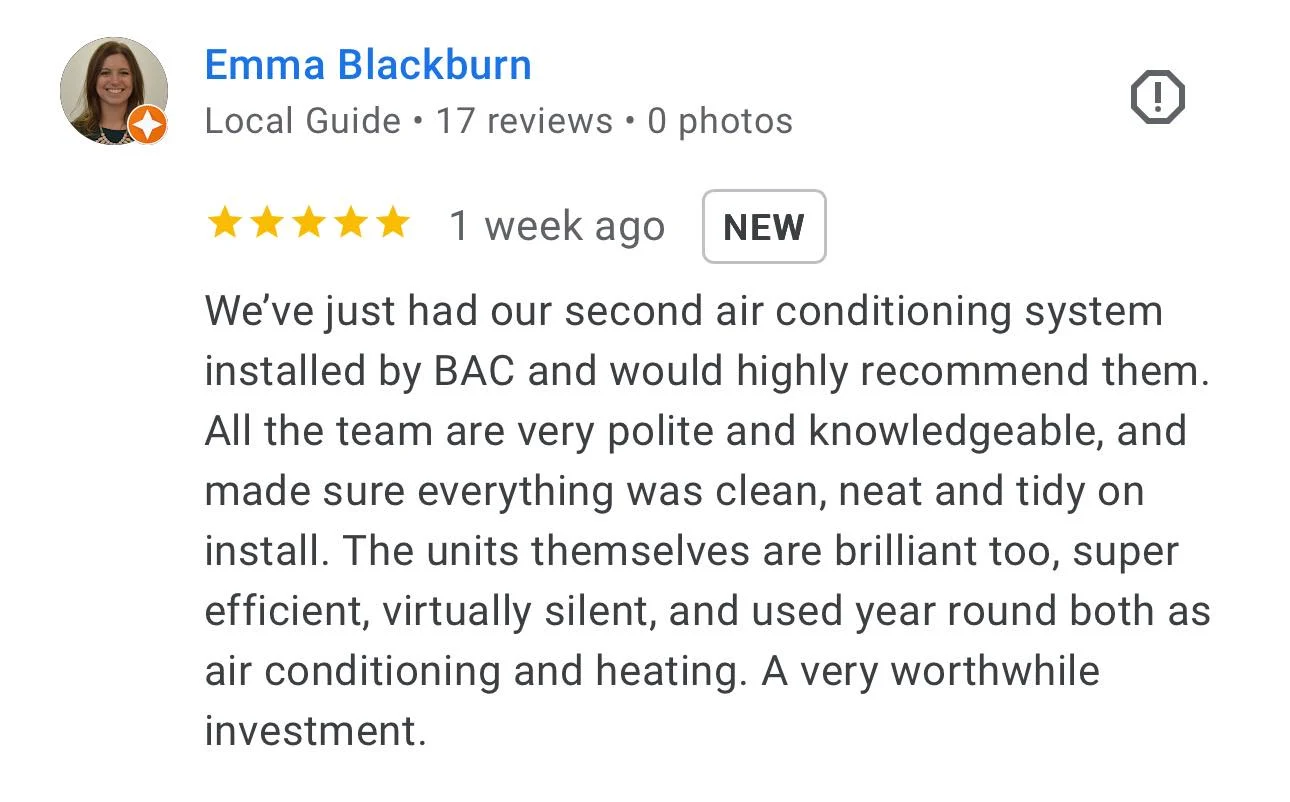 Completed wall-mounted air-conditioning installation