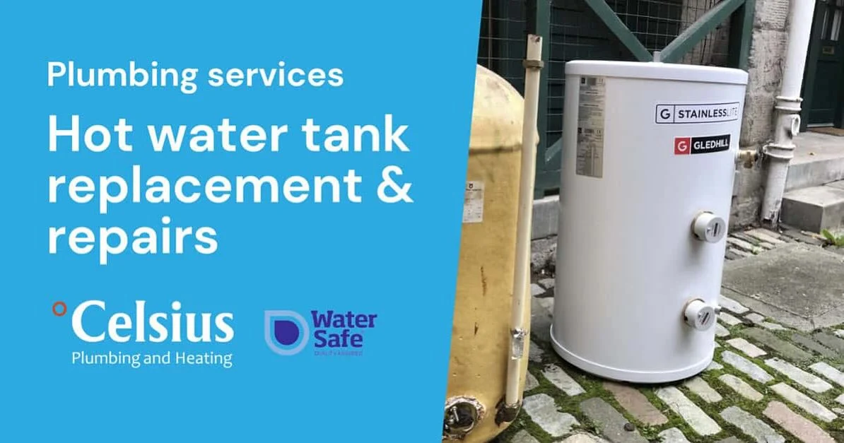 Hot-water tank installation pictured by Celsius
