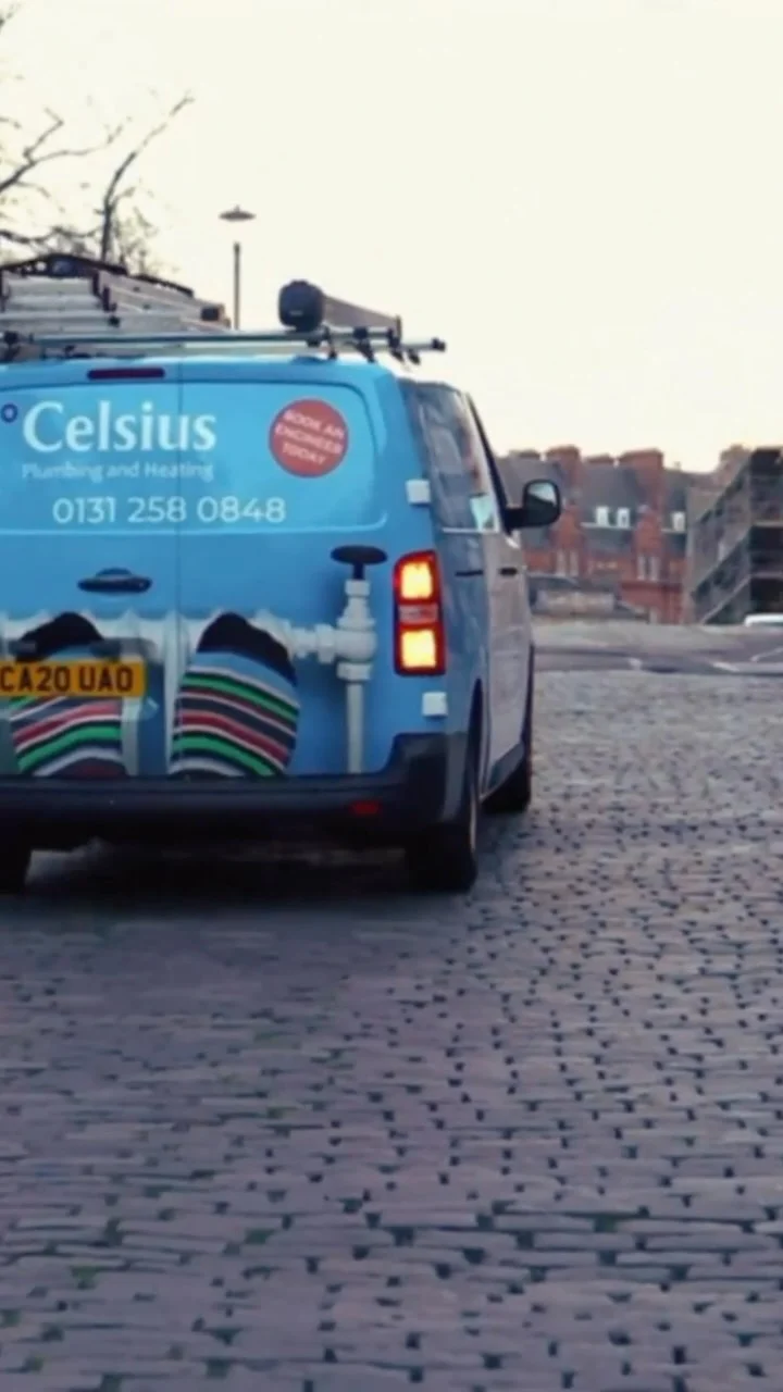Celsius branded service van (Instagram video still)