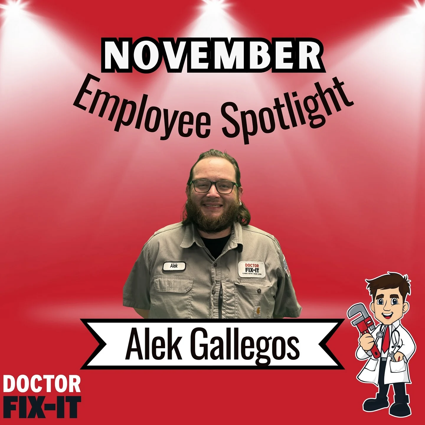 Alek in Doctor Fix-It’s employee spotlight