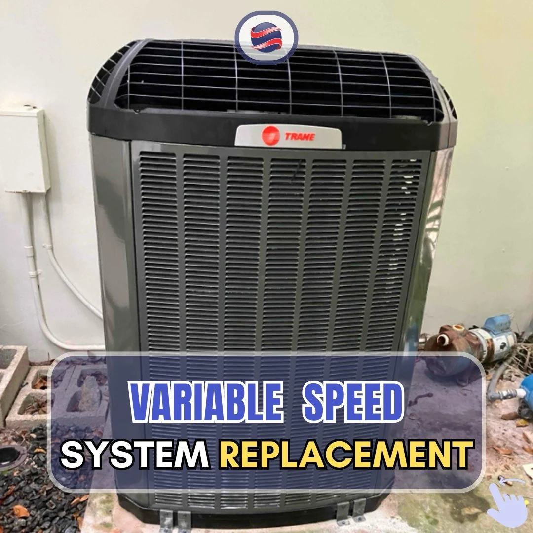 Variable-speed outdoor HVAC system replacement by Flow-Tech.
