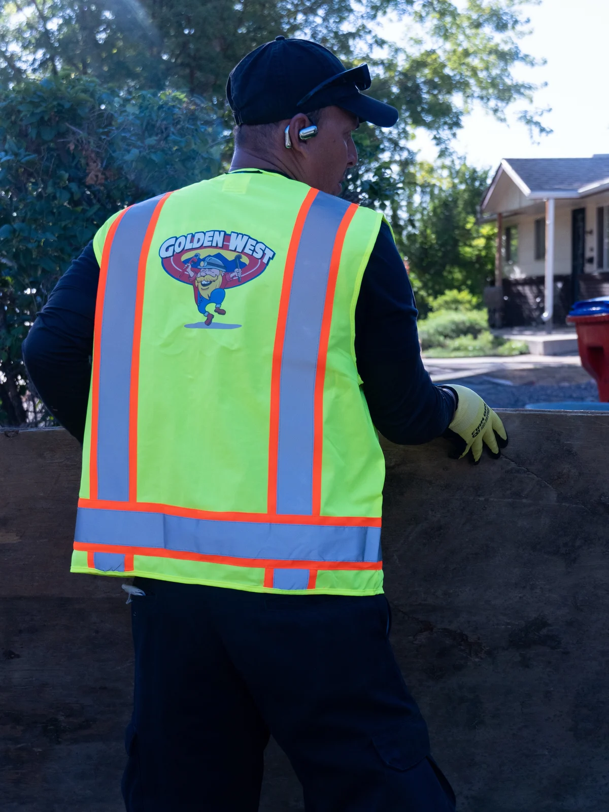 Golden West technician at a service job