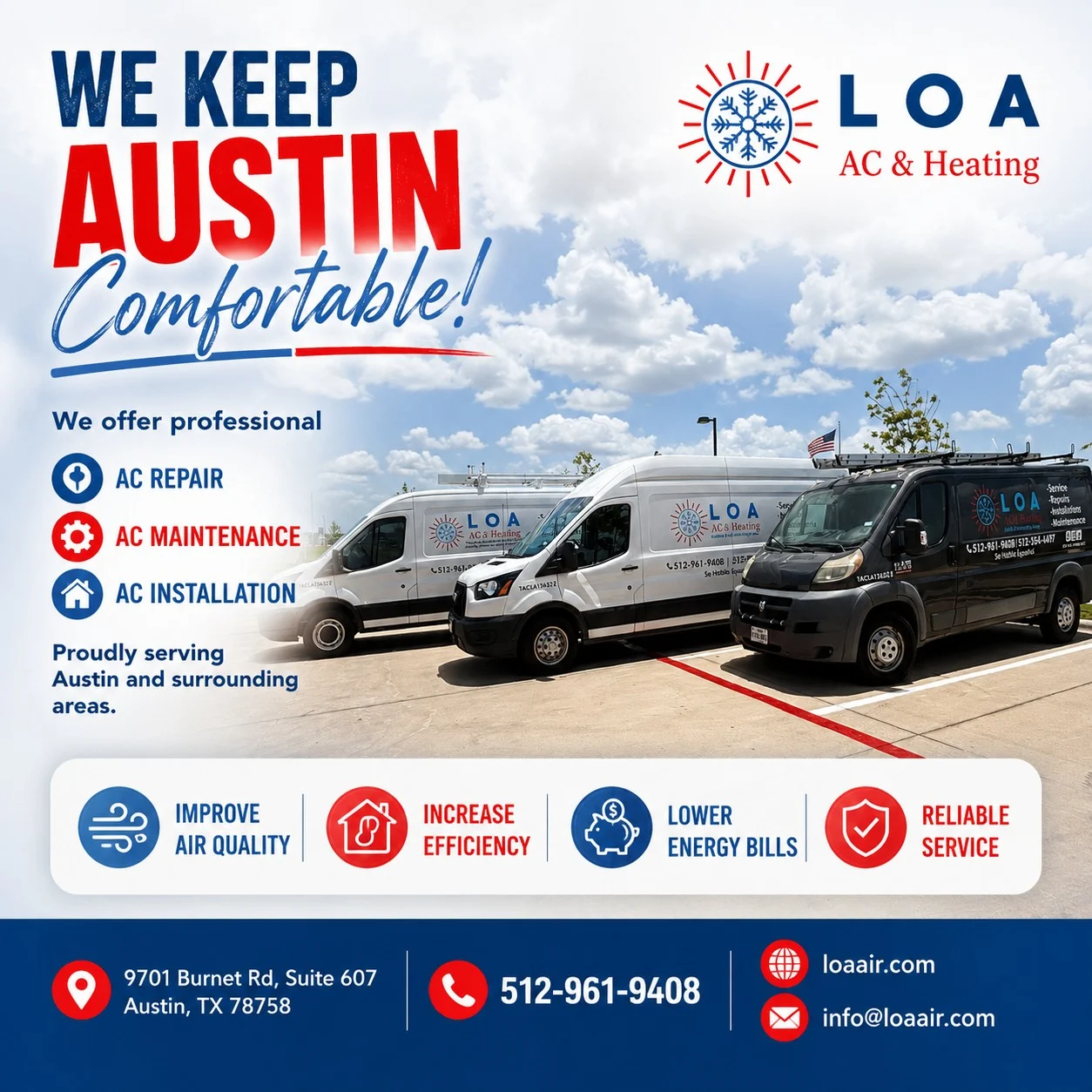 LOA branded service vehicle fleet