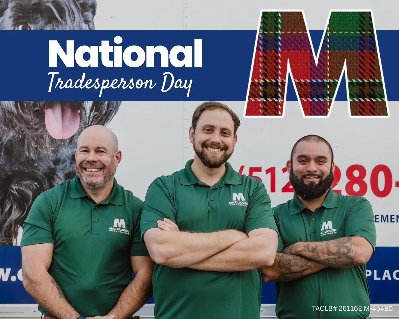 McCullough staff pictured in the company Tradesperson Day post