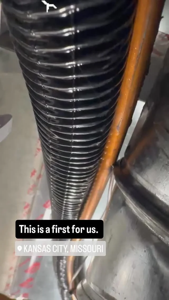 HVAC damage inspected by Premier Comfort — Instagram video still.