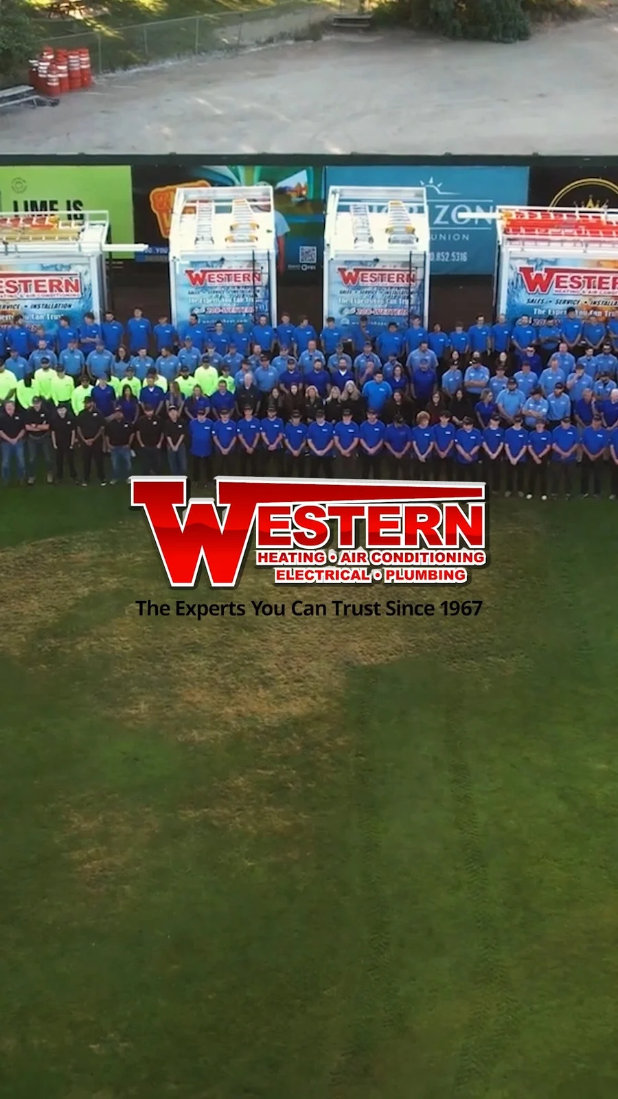 Western HVAC company team (Instagram video still)